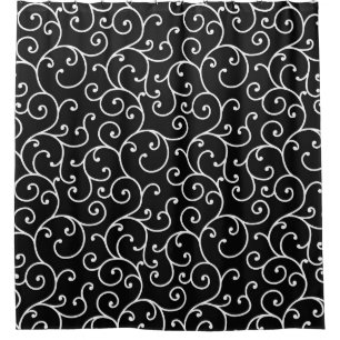 Black and White allover seamless scroll designpatt