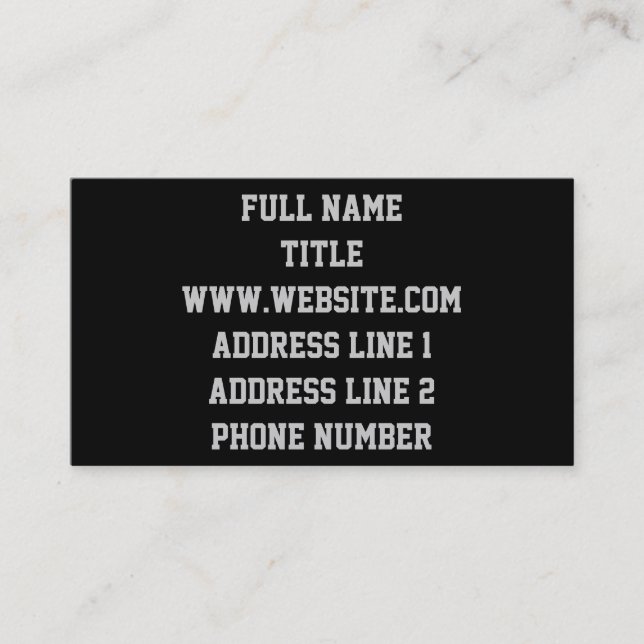 Black and White American Flag Business Card (Front)