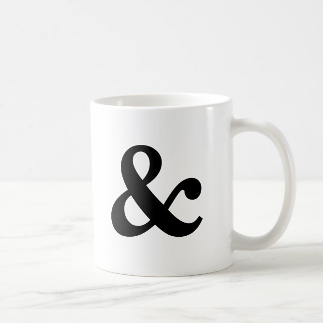 Black and White Ampersand Mug (Right)