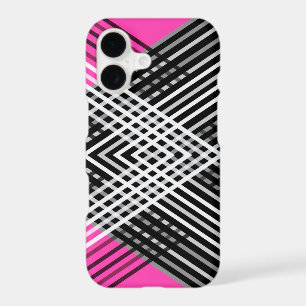 Black and white and grey intertwined stripes on a