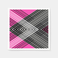 Black and white and grey intertwined stripes on a 