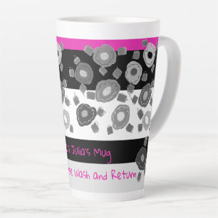 Black and White and Pink Mug If Lost Please Return