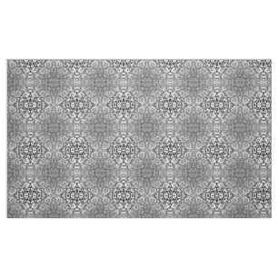 Black and White Animal Print Abstract Damask Fabric