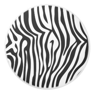 Black and White Animal Print Drawer Pulls