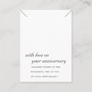 BLACK AND WHITE ANNIVERSARY NECKLACE DISPLAY CARD