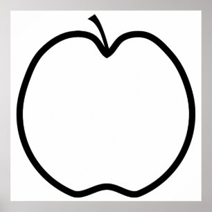 Black and White Apple. Poster