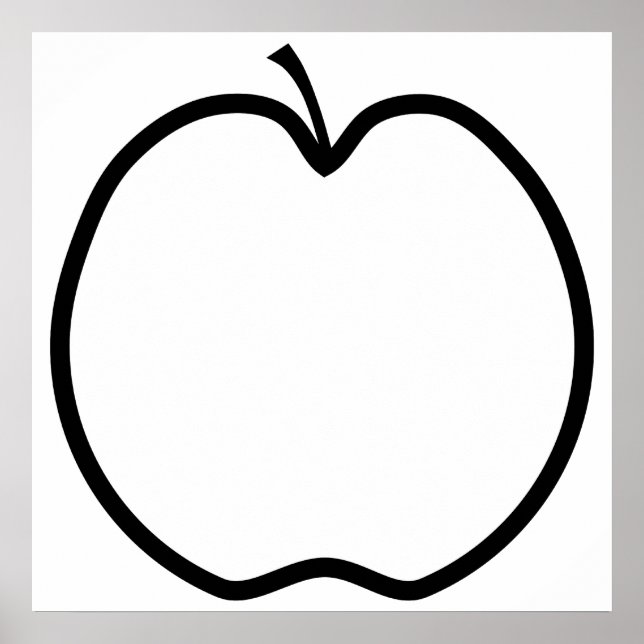 Black and White Apple. Poster (Front)