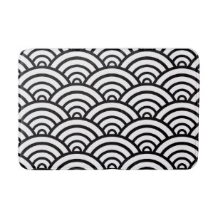 Black and white arches Bath Mat