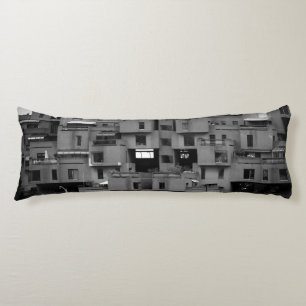 Black and White Architectural Body Pillow