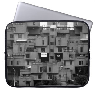 Black and White Architectural Laptop Sleeve