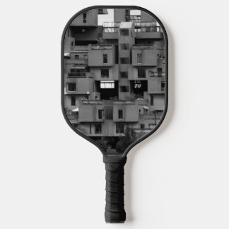 Black and White Architectural Pickleball Paddle