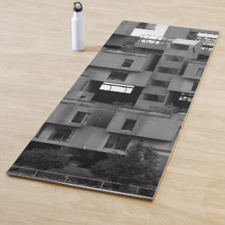 Black and White Architectural Yoga Mat