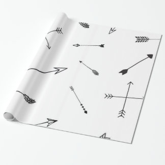 Black and white arrow gift wrap