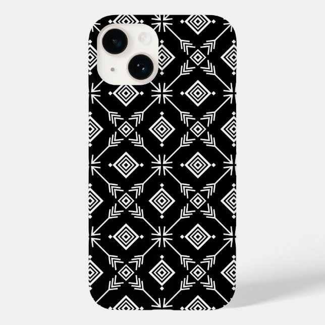 Black and White Arrow Tribal Print Case-Mate iPhone Case (Back)