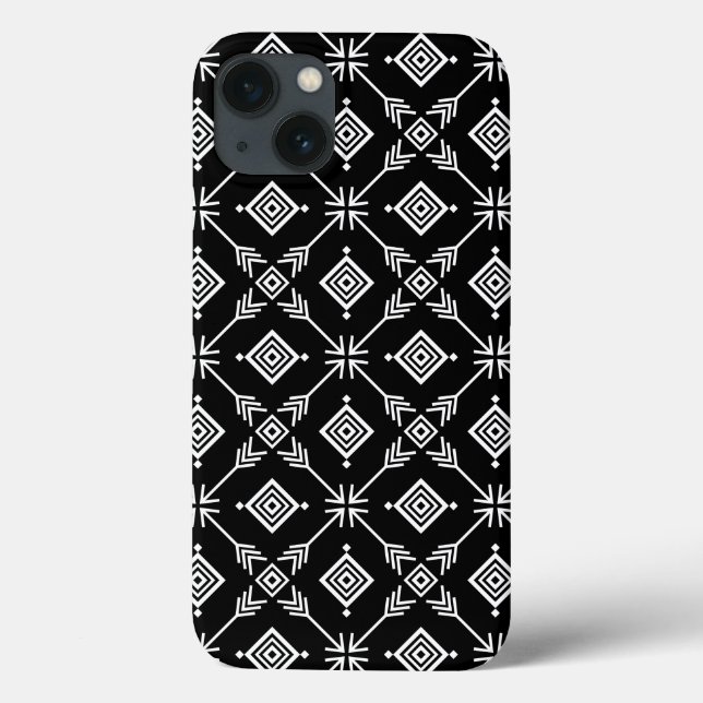 Black and White Arrow Tribal Print Case-Mate iPhone Case (Back)