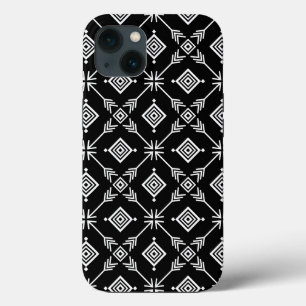 Black and White Arrow Tribal Print iPhone 13 Case