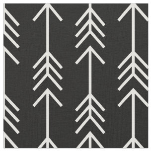 Black and White Arrows Fabric