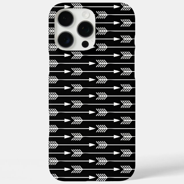 Black and White Arrows Pattern Case-Mate iPhone Case (Back)