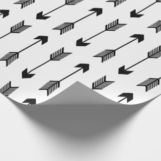 Black and White Arrows Pattern Wrapping Paper