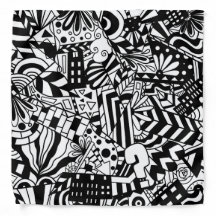Black and white art abstract pattern
