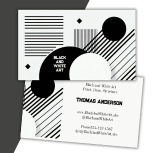 Black and White Art  Business Card