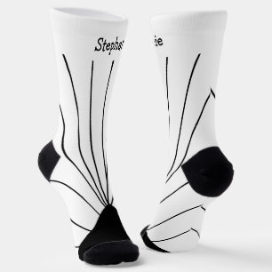 Black And White Art Deco Design Socks