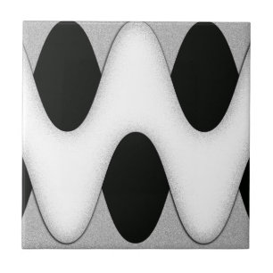 Black and White Art Deco Design Tile