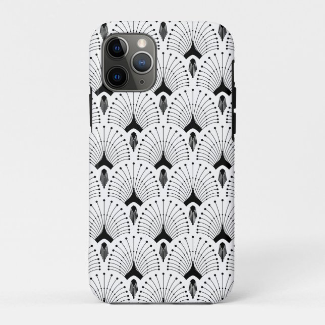 Black and white art-deco geometric pattern Case-Mate iPhone case (Back)