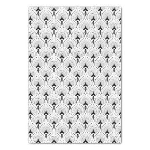 Black and white art-deco pattern tissue paper