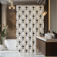 Black and white art-deco seamless pattern
