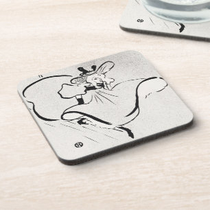 Black and White Art Jane Avril by Toulouse Lautrec Coaster