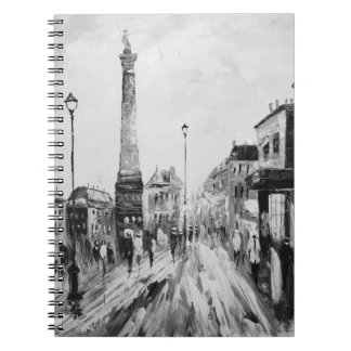 Black and white artistic paintings. notebook