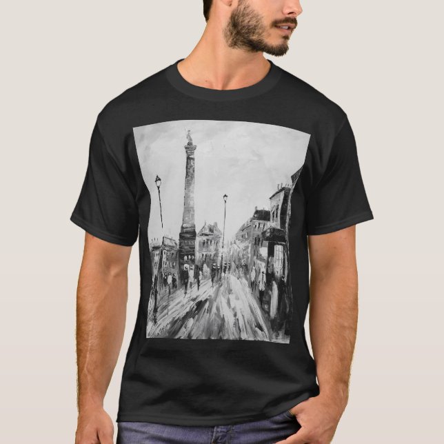 Black and white artistic paintings. T-Shirt (Front)