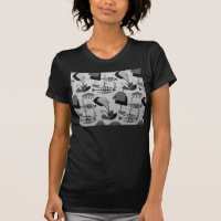 Black and White Atomic Pattern T-Shirt