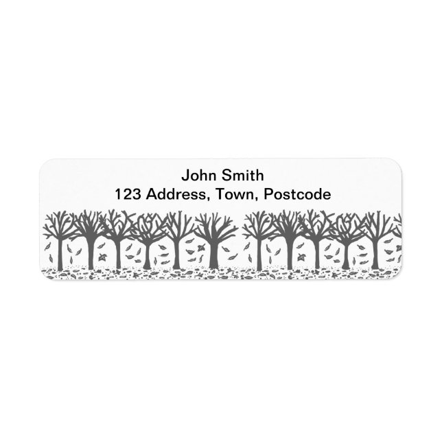 Black and white Autumn trees (Front)