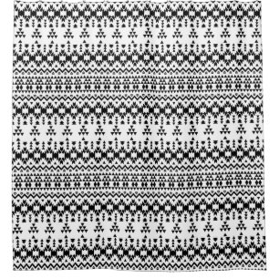 Black and White Aztec geometric vector pattern