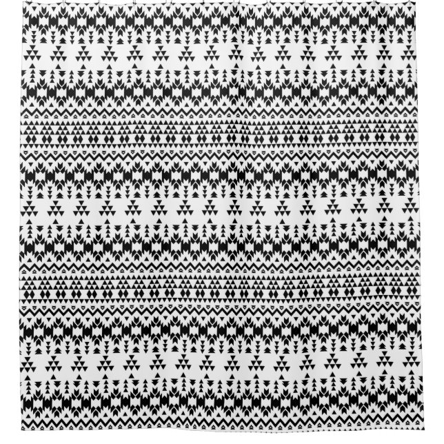 Black and White Aztec geometric vector pattern (Front)