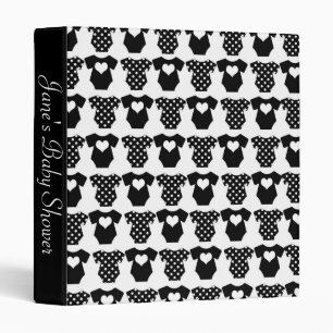 Black and White Baby Shower Binder
