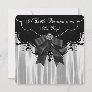Black and White Baby Shower Invitation