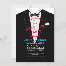 Black and white bachelor party