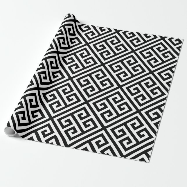 Black and white bachelor wrapping paper (Unrolled)