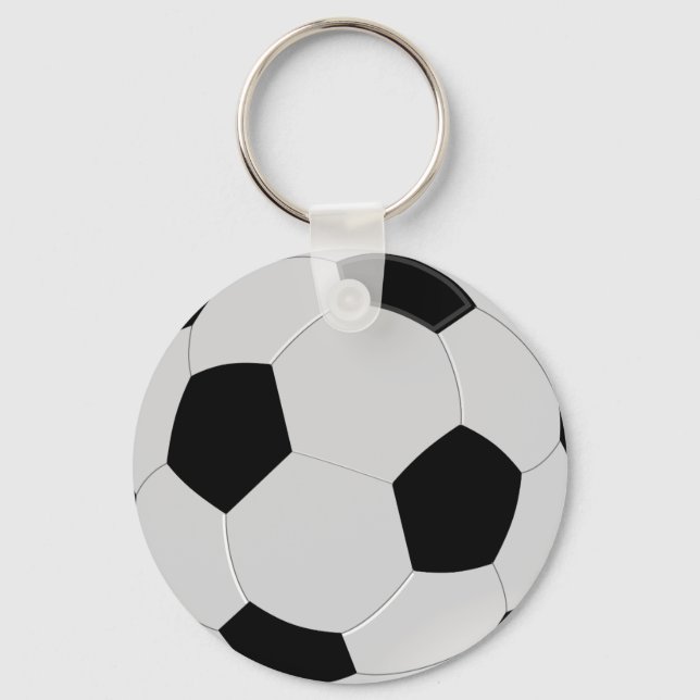 Black  and white ball  keychain (Front)