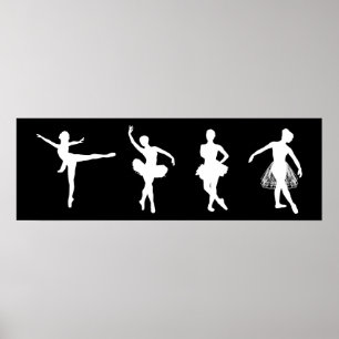 Black and White Ballet Poster