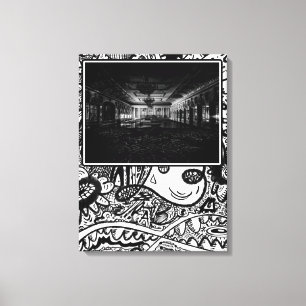Black and White Ballroom Canvas Print