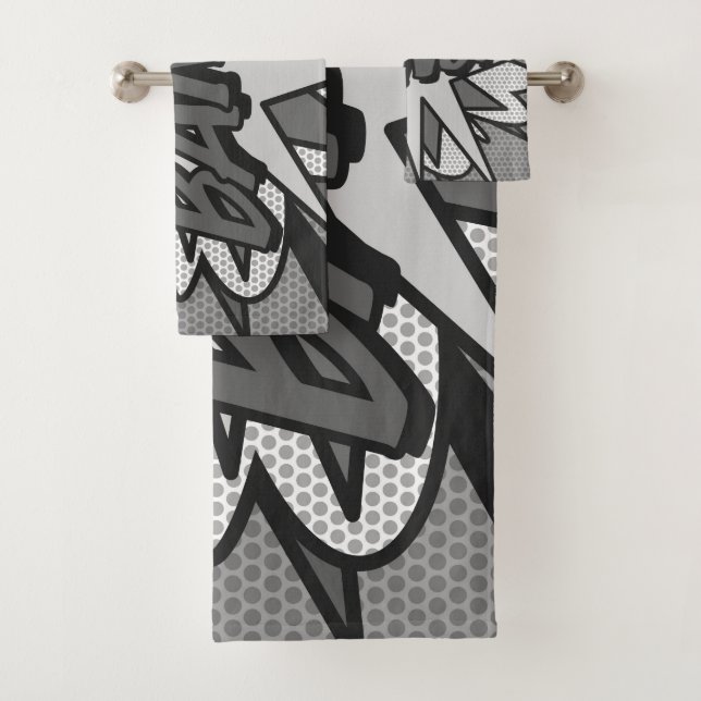 Black and White BANG Fun Retro Comic Book Pop Art (En situation)