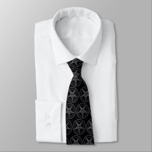Black and White Baphomet (Neck Tie) Tie