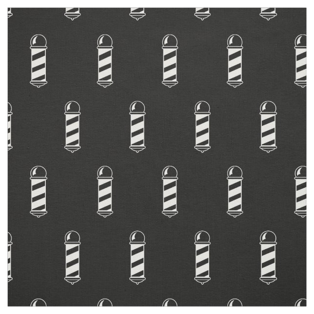 Black and White Barbershop Pole Pattern Fabric (Swatch)