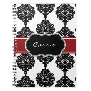 Black and White Baroque Notebook