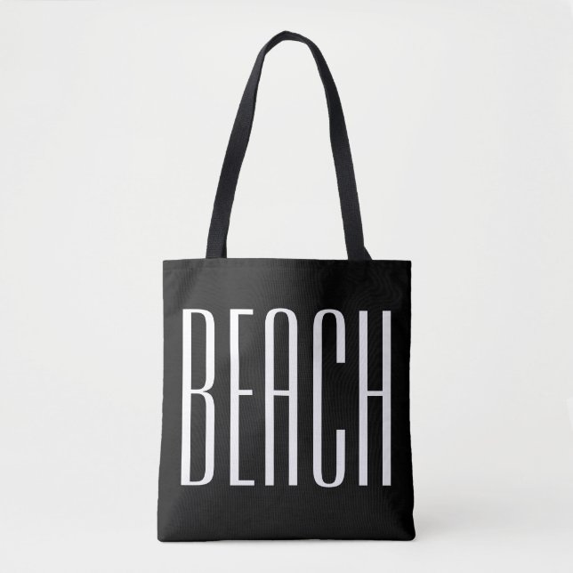Black and White Beach Bag (Front)
