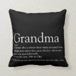 Black and White Best Ever Grandma Grandmother Throw Pillow<br><div class="desc">Personalise for your special Grandma, Grandmother, Granny, Nan, Nanny or Abuela to create a unique gift for birthdays, Christmas, mother's day, baby showers, or any day you want to show how much she means to you. A perfect way to show her how amazing she is every day. You can even...</div>